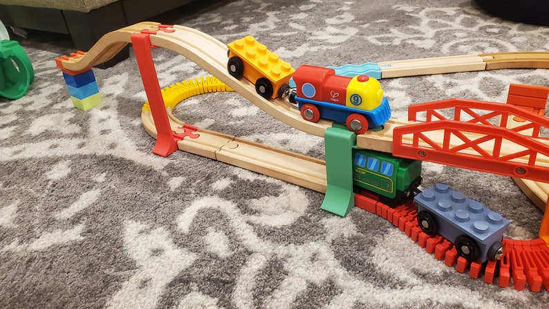 Train Track Supports, Sky Risers Sets, Compatible With Wooden Tracks ...