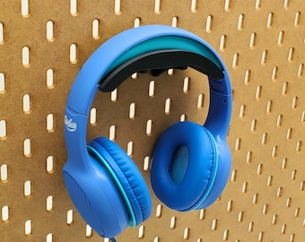 Headphone Display Mount! For Over-Ear Music Devices! SKADIS or 1/4" Pegboard Compatible! Home Office, Phone Storage, School Desk Accessories