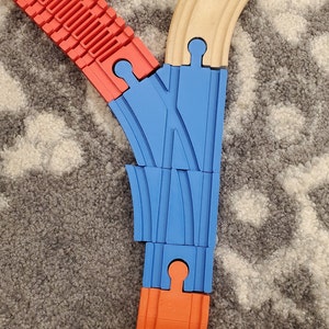 Switch Track Mechanical Switch Train Track Adapter, Fits Brio, IKEA, Hape and more! 3 way Track adapter. Christmas Present, Birthday Gift