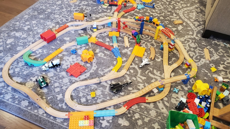 Train Track Supports, Sky Risers Sets, Compatible With Wooden Tracks ...