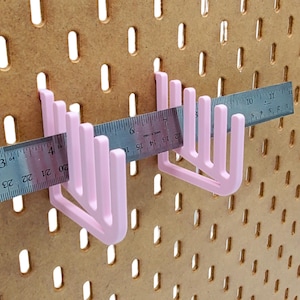 Vertical Ruler Storage Holder | Quilting, Architecture, Drafting | SKADIS or 1/4&quot; Pegboard | Sets of 2, Gift for Crafter, Sewing Present