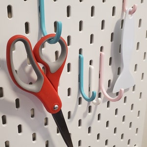 J-Hook SKADIS or 1/4" Pegboard! | J-Hook | Office, Garage, Kitchen Organization | Over 12 Colors! | Three Sizes!