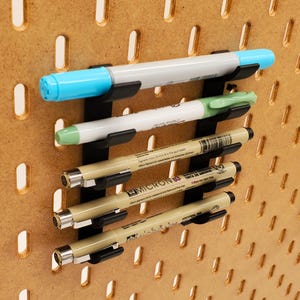 Mini Pegboard 5 Spot Shelf | Pen Storage, Desk Organization | IKEA SKADIS Accessory, Paint Brush Holder, Pencil Cup, Christmas Present