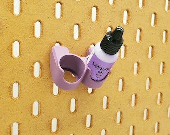 2 Kamenskaya Ink Storage, Alcohol Inks Holder, 15mL bottles | Angle SKADIS or 1/4" pegboard, Over 12 Colors!