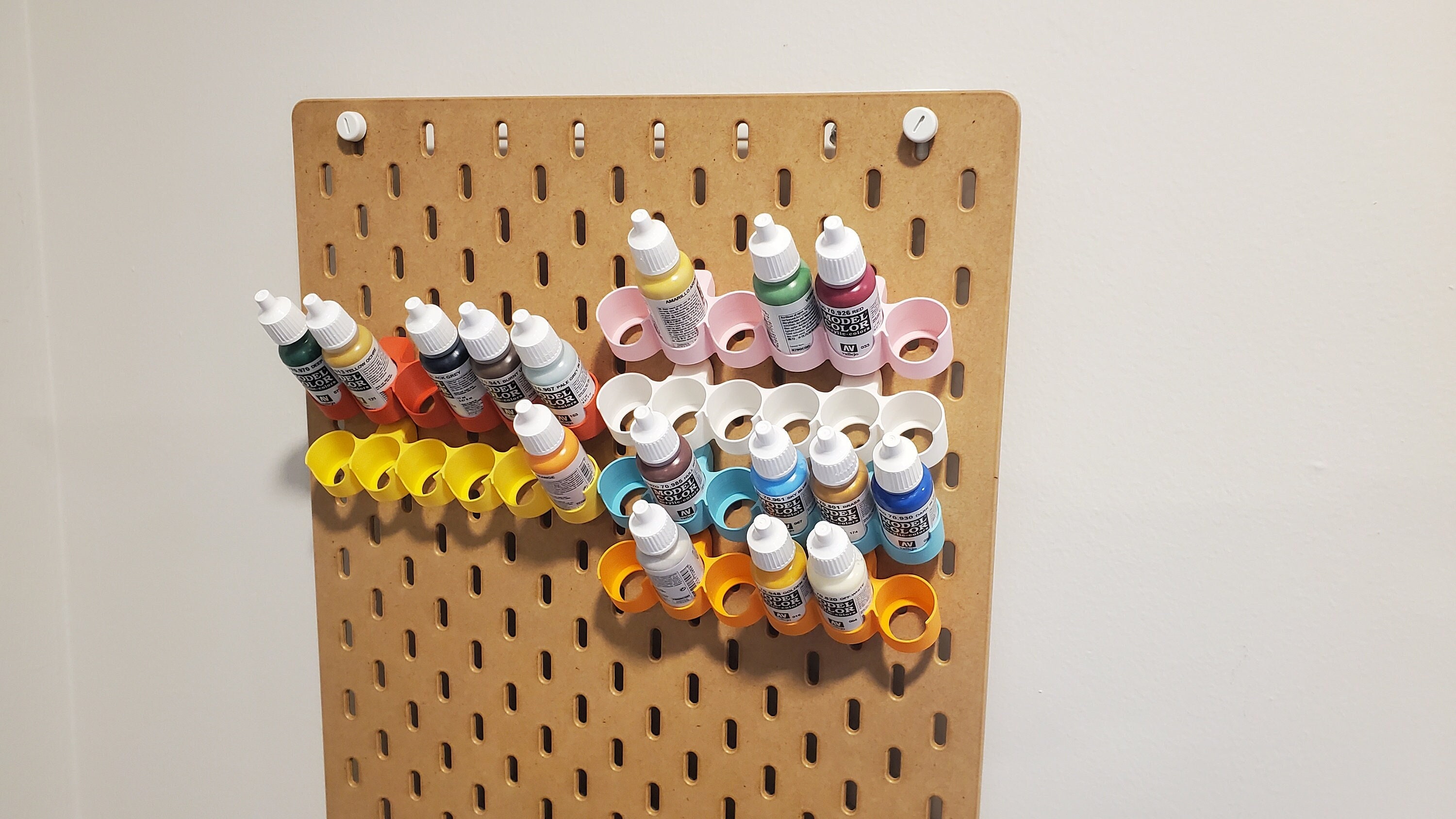 Paint Organizer craft Paint 2oz. Bottles inks wire Grid Art