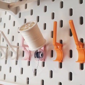 Thread and Bobbin Display, SKADIS or 1/4 Pegboard | Sewing storage for Home Office, Classroom, Craftzone or workshop!