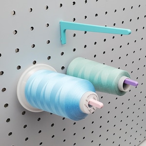 Large 5in Spool Hook, 10pk, 1/4&quot; Pegboard Embroidery Accessories, Large Cone Thread Storage, Mothers Day Gifts, Sewing Serger Longarm