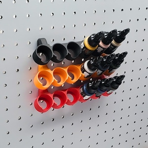 1/4&quot; Pegboard Pro Acryl 22mL Paint Storage, Monument Hobbies Acrylic Paint Organization,  SKADIS Pegboard Accessories, D&D Painters Present