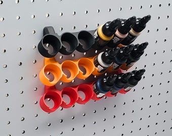 1/4" Pegboard Pro Acryl 22mL Paint Storage, Monument Hobbies Acrylic Paint Organization,  SKADIS Pegboard Accessories, D&D Painters Present