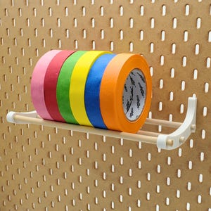 Tape Shelf, SKADIS or 1/4&quot; Pegboard | Tape Storage for Garage, Craft, Office, School | Painters, Duct,  Double, Packing Tape | 13+ Colors!!
