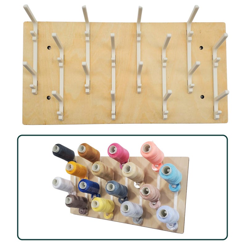 Bleacher Thread Spool Rack Thread Spool Rack, Bobbin/thread Pegboard Storage. Sewing Wall ...