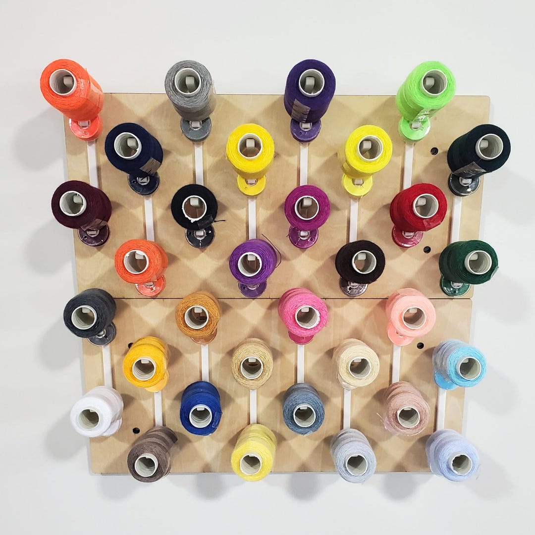 Thread Spool Rack, Bobbin/thread Pegboard Storage. Sewing Wall ...