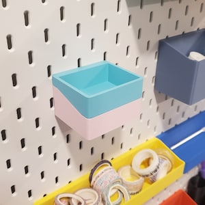 Storage Lids for Bins,  IKEA SKADIS/Pegboard, 6 sizes, 13 Colors!