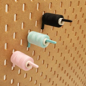 10pack Spool Hook for SKADIS or 1/4&quot; Pegboard | Thread, Yarn, Ribbon Display | SKADIS/Pegboard Accessories, Crafting Organization Gifts