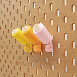 Thread Spool & Bobbin Holder, IKEA SKADIS Pegboard, 1/4&quot; | Sewing Accessory Storage for Craftzone or Quilting Corner Organization! Class 15,