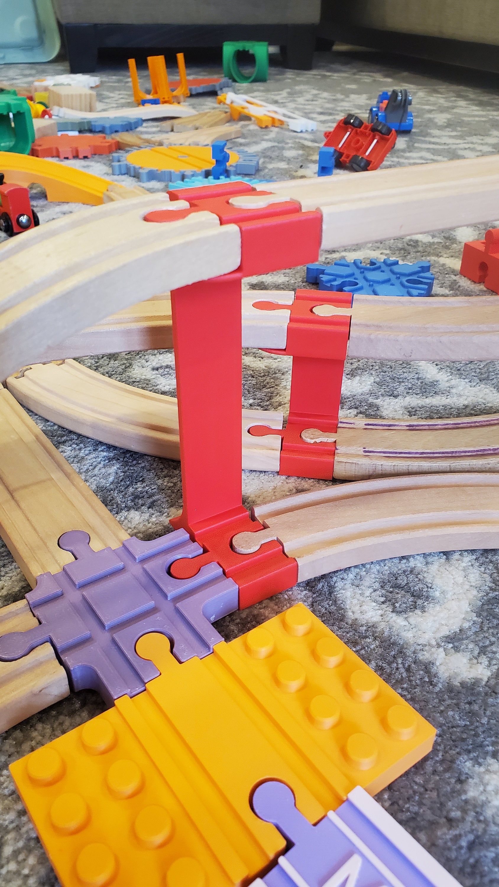 Train Track Supports, Sky Risers Sets, Compatible With Wooden Tracks ...