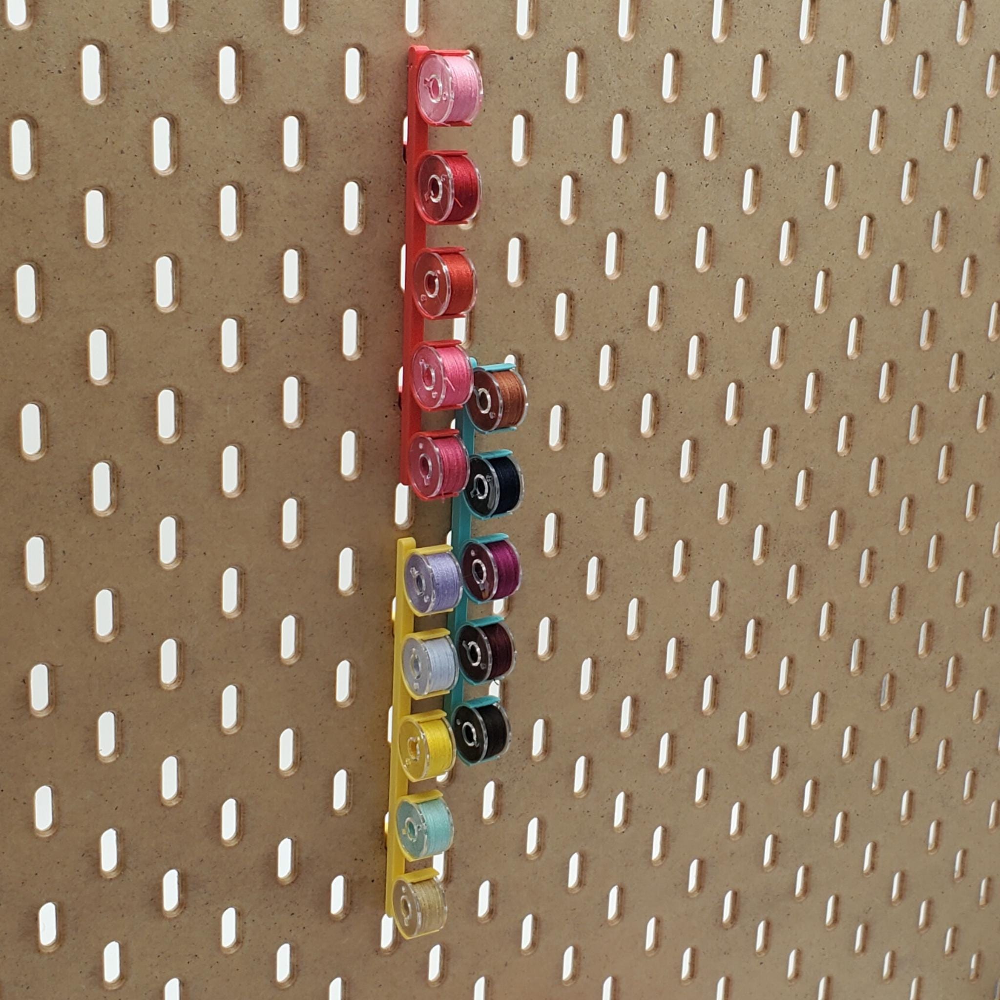 5+ Class 15 Bobbins 5 Class 15 Bobbin Sewing Storage, IKEA SKADIS or 1/4 Pegboard | Craft