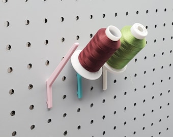 10pk 3" Angle Spool Hook, 1/4" Pegboard Accessories | Cone Thread, Gutermann, Embroidery Organization, Sewing Storage, SKADIS, Crochet