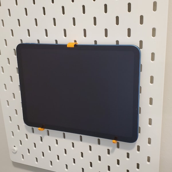 Tablet/kindle/iPad Holder for IKEA SKADIS & 1/4 Pegboard,  Office, Desk, Classroom Display