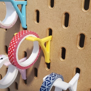 Washi Tape Display Hook Packs, SKADIS or 1/4 Pegboard | Tape, Washi Storage for Home Office, Classroom, Craftzone or workshop!