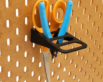 Houder voor schaar/tang/schaar met 4 sleuven, | Compatibel met IKEA ophangbord! Knutselen, naai-organisatie, SKADIS-opberger voor accessoires, cadeau voor haar