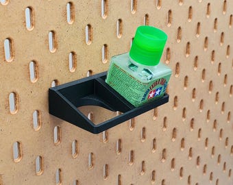 SKADIS Tamiya Cement Holder | IKEA SKADIS or 1/4" pegboard compatible, 40ml Glue Square Bottle, Paint Organization, Miniature Crafts Gift