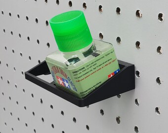 1/4" Pegboard Tamiya Cement Holder | IKEA SKADIS, Pegboard Accessories, 40ml Glue Square Bottle, Crafting Organization, Warhammer Hobby