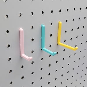 L-Hook SKADIS or 1/4&quot; Pegboard Accessories, Sewing Organization, Painting Tool Storage, School Desk, Crafting Room, Tool Holder, Homework