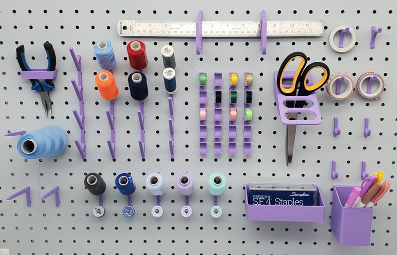 Sewing Pegboard Accessories Kit, Medium | 1/4" or IKEA SKADIS ...