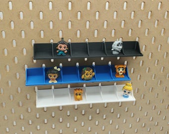 Pegboard Display Compatible with Disney Doorables, IKEA SKADIS Or 1/4" Inch Accessories, Small Miniature Showcase, Collectables Shelf, Gift