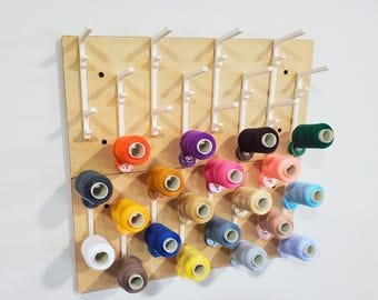 Bobbin Thread Holder, Wall Mounted Sewing Organizer, Embroidery Spool Rack, Quilting Room. Mothers Day Gift, Christmas Present, Hobby.