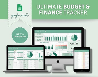 MONTHLY BUDGET & FINANCE Tracker | Budget Spreadsheet | Saving Tracker | Budgeting Tracker | Finance Tracker | Debt Tracker | Google Sheets