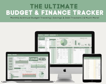 Ultimate BUDGET & FINANCE Tracker | Budget Spreadsheet | Saving Tracker | Budgeting Tracker | Finance Tracker | Debt Tracker | Google Sheets