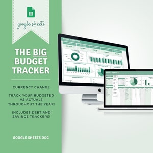 BIG BUDGET TRACKER | Budget Spreadsheet | Saving Tracker | Budget Tracker | Budget by Pay | Google Sheets | Debt Tracker | Budgeting Tracker