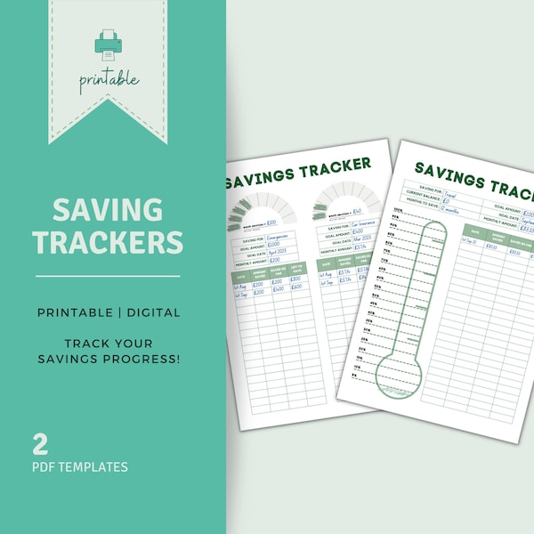SAVINGS TRACKER | Printable Saving Tracker | Saving Challenge | Digital Savings Tracker | Savings Plan | Savings Progress Tracker | Savings