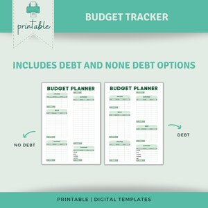 BUDGET PLANNER Printable Budget Tracker Budget Planner Printable ...