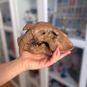 Smilodon Skull | Saber-Tooth | Museum Quality Sculpture | Dinosaur Fossil | Handmade | 17CM