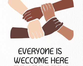 Iedereen is welkom hier-poster