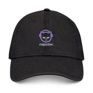 Napster Logo Retro Dad Hat - 90s Napster Music Piracy Throwback Fan Cap, Embroidered Software Engineer Developer Gift