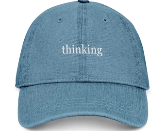 Thinking Cap Dad Hat - Embroidered Programmer Cap, Software Engineer Gift, Funny Developer Headwear