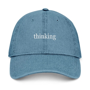 Thinking Cap Dad Hat - Embroidered Programmer Cap, Software Engineer Gift, Funny Developer Headwear