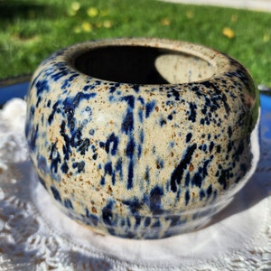 Signed Glazed Pottery Bowl circa 1988