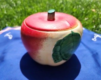 Vintage Hull Blushed Apple Small Cookie Jar