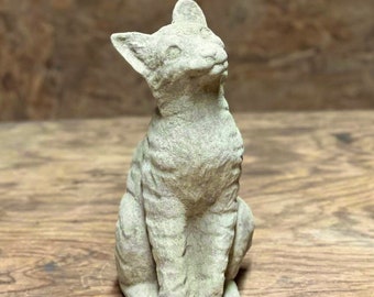 Sitting Cat Statue Concrete Kitty Figurine Great Gift For Pet Lovers Cat Memorial