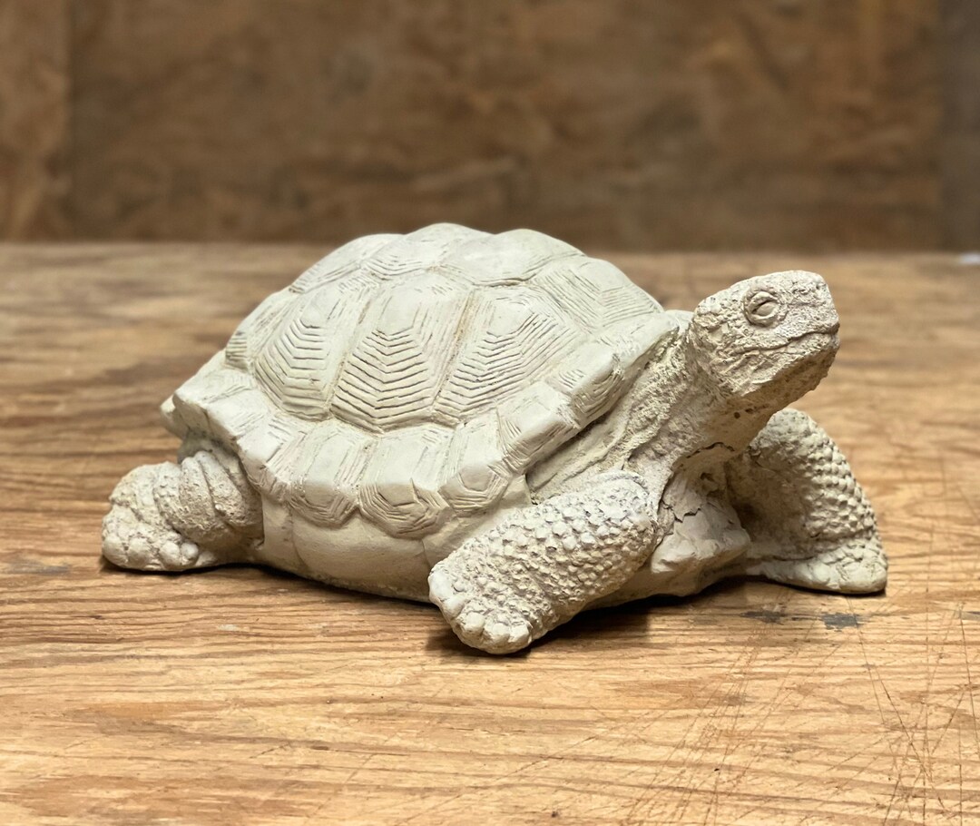 Concrete Turtle Statue Massive Solid Rock Sea Turtle Figurine Outdoor