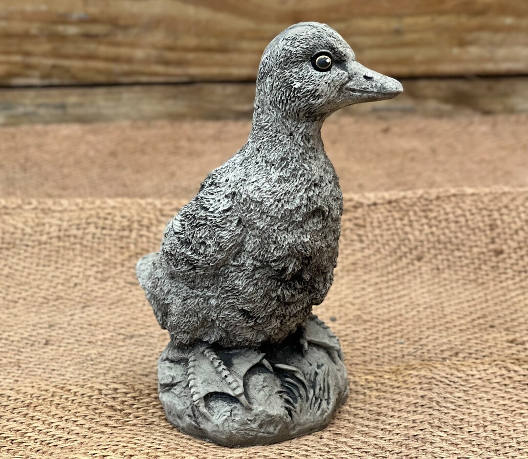 Concrete Duck Statue Farm Animal Figure Realistic Duck Figurine Outdoor
