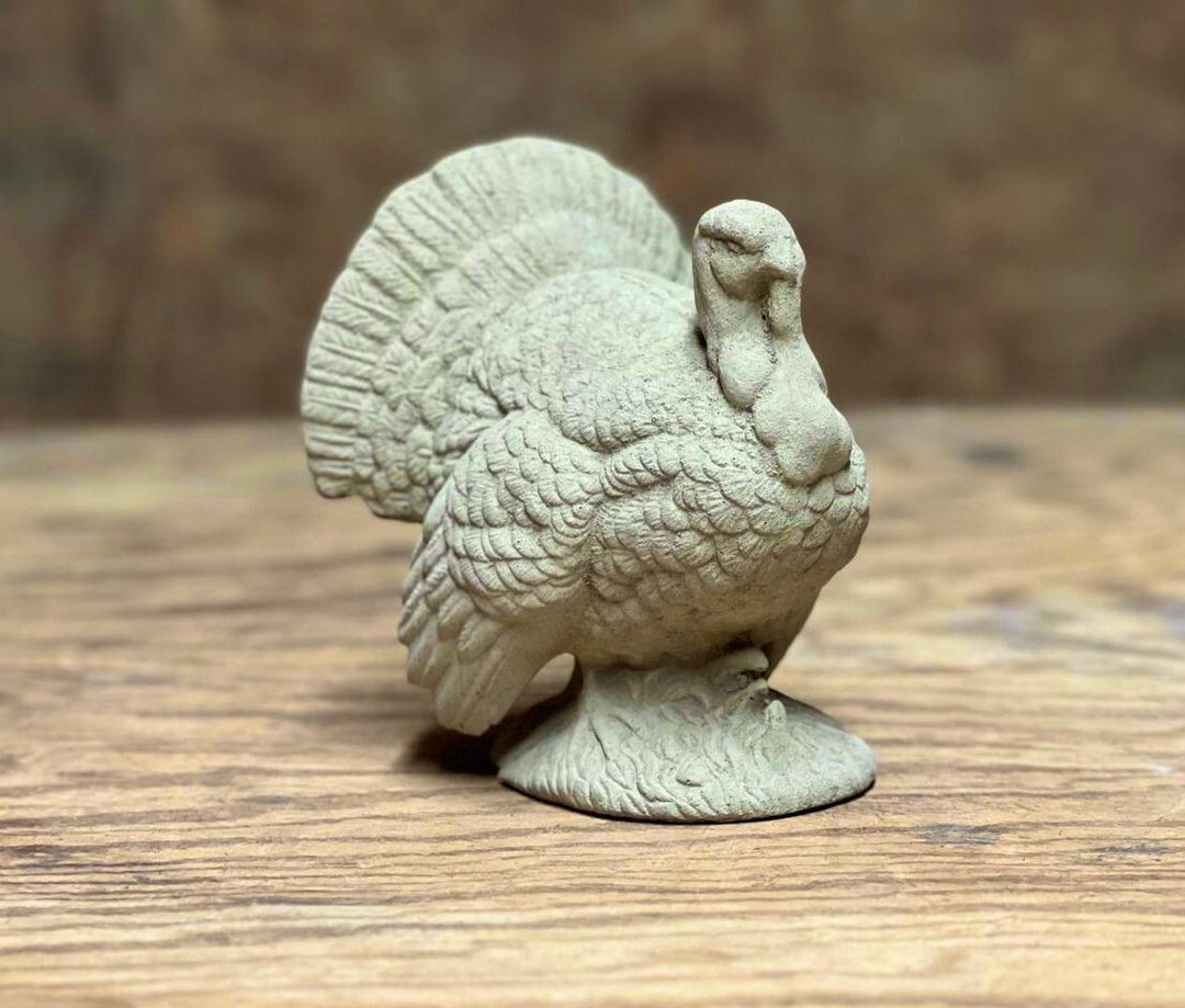 Concrete Turkey Figure Home Turkey Statue Realistic Turkey Standing