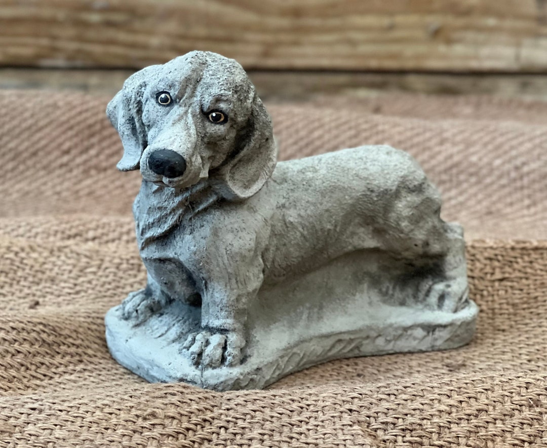 Concrete Dachshund Figurine Dachshund Decor Gift for Pet Lovers