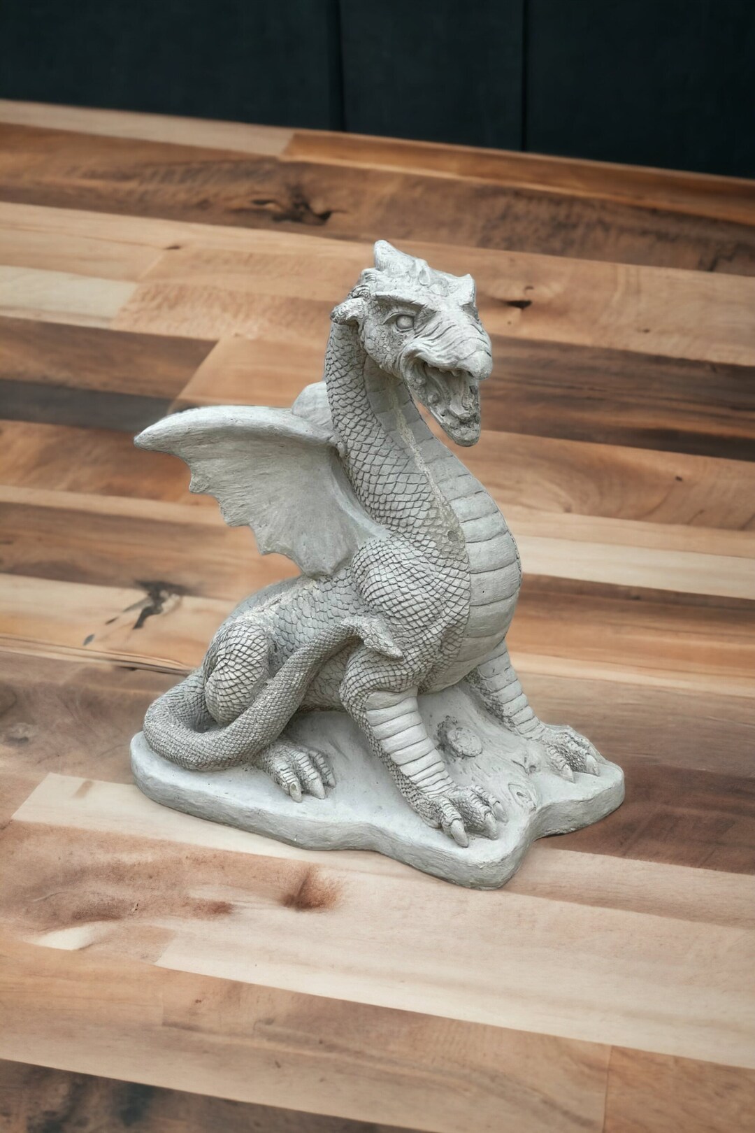 Concrete Dragon Statue Large Standing Dragon Figure Outdoor Asian Zen