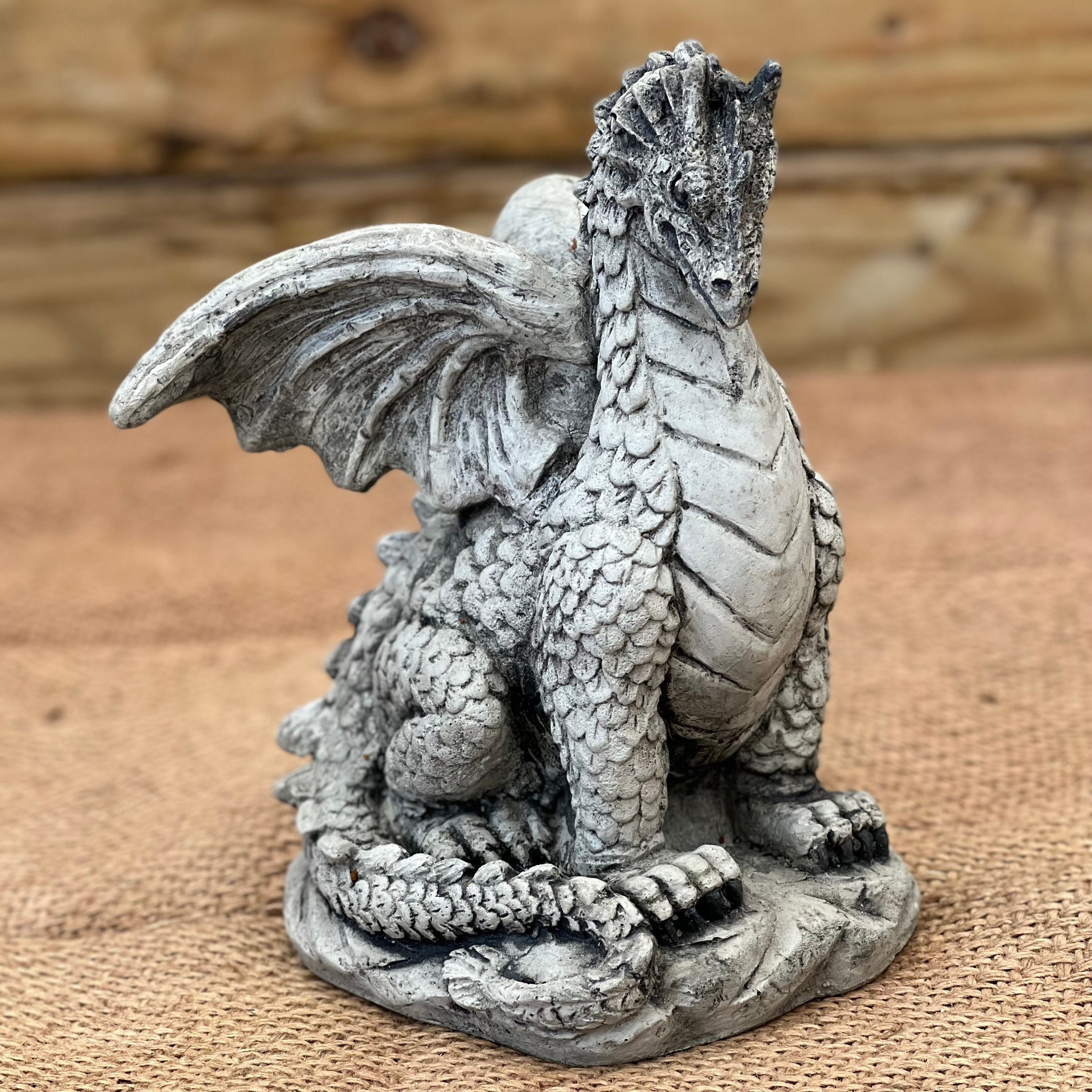 2 Concrete Dragon Statues Hand cast solid concrete agrohort.ipb.ac.id